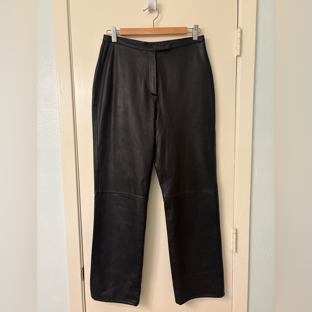 Black Clifford & Wills 90s Leather Pants